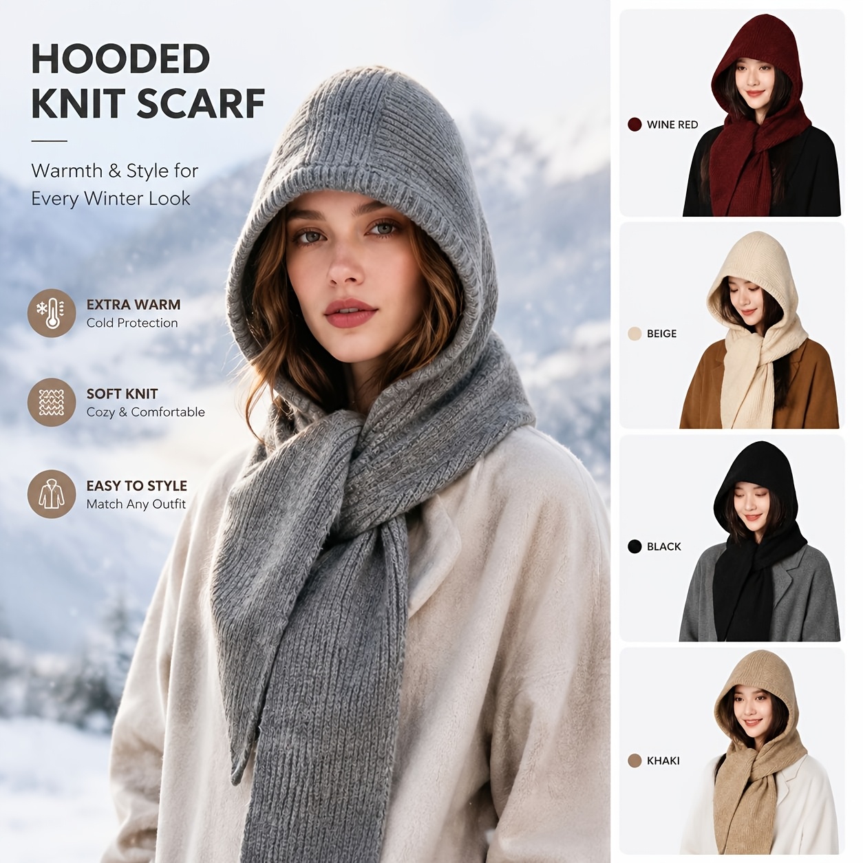 Sciarpa con cappuccio per uomo - Men Accessories All recensione e prezzo